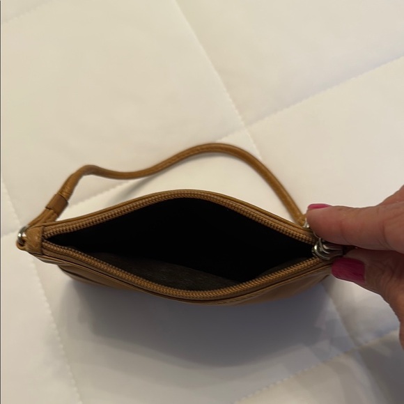 Coach Tan Leather Wristlet - Picture 3 of 5
